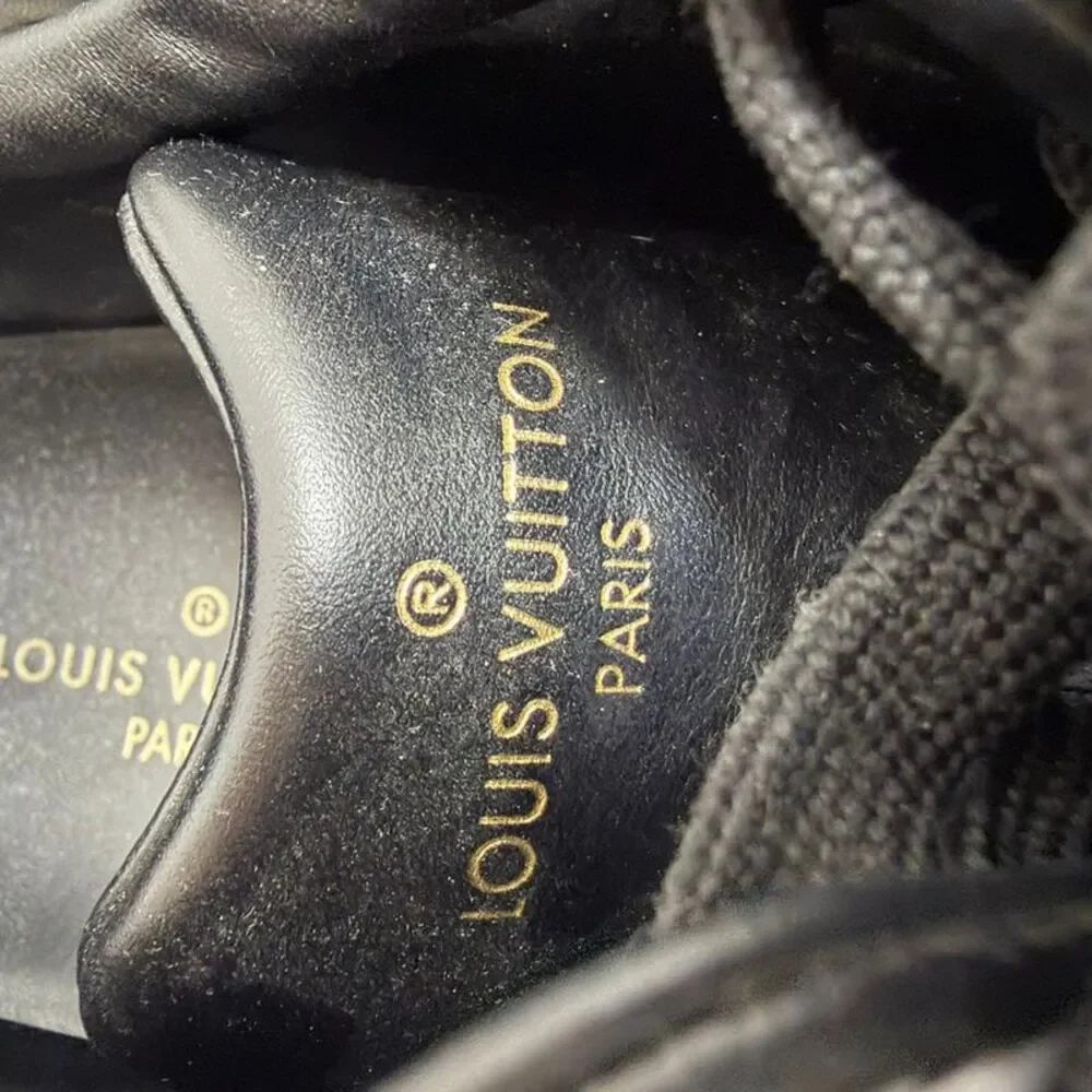 Louis Vuitton Monogram Time Out Sneakers in Black Leather - Picture 7 of 11